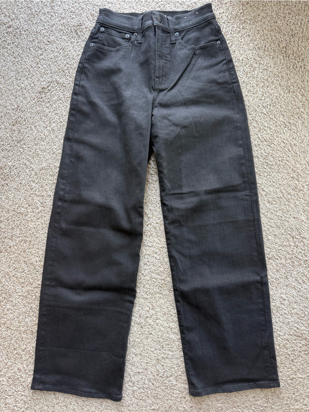 Madewell High-Rise Wide-Leg Black Jeans